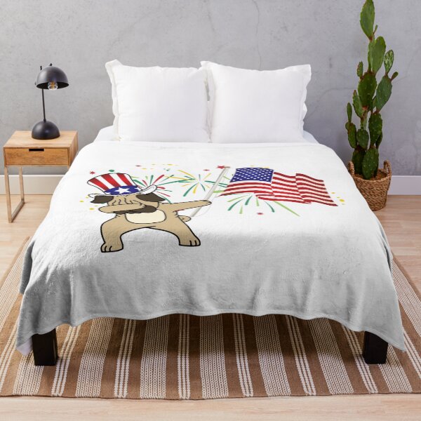 Item preview, 4th Of July Dabbing Pug Dog Lover American Flag USA Independence Trendy Gift designed and sold by PremiumDesignz.