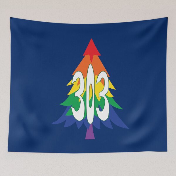 Item preview, Hand Drawn Colorado Pride Tree 303 Area Code designed and sold by itsrturn.
