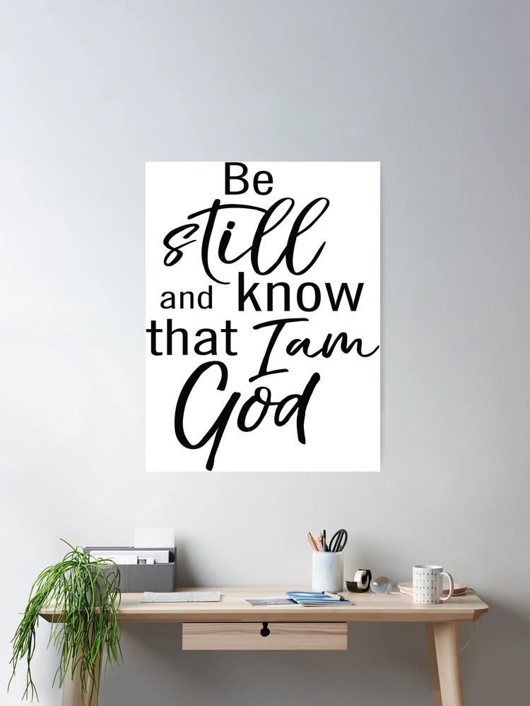 T-shirt Biblique Personnalisable - Message 'Sois Tranquille Et Sache Que Je Suis Dieu', 100% Coton