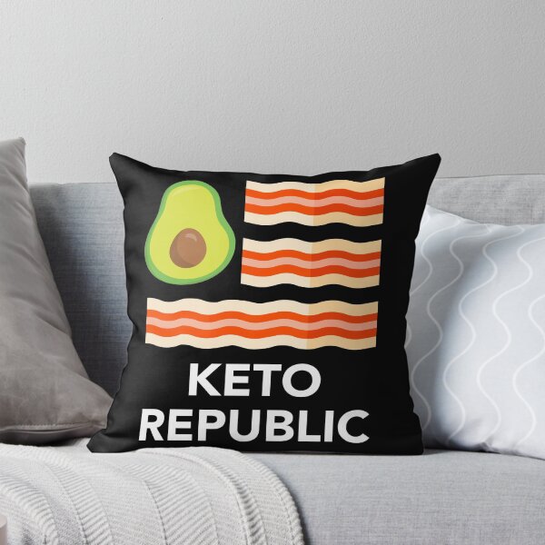 Item preview, Keto Diet Ketogenic Food Bacon Avocados Funny Flag Republic  designed and sold by CreatedByHeidi.