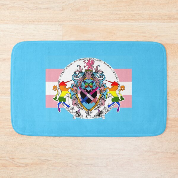 Item preview, Trans pride flag with heraldry designed and sold by AshleyJLaw.