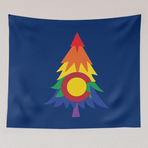 Item preview, Hand Drawn Pride Tree Colorado Flag designed and sold by itsrturn.