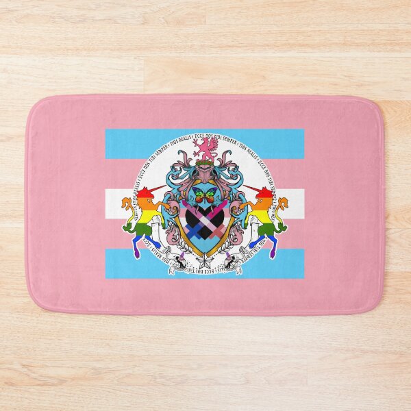 Item preview, Trans pride flag with heraldry (pink) designed and sold by AshleyJLaw.