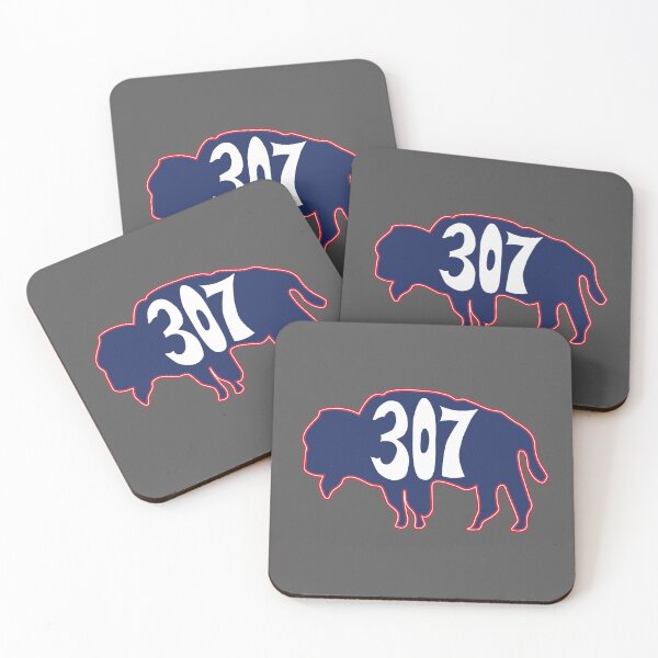 Item preview, Hand Drawn Wyoming Buffalo 307 Red Blue Flag designed and sold by itsrturn.