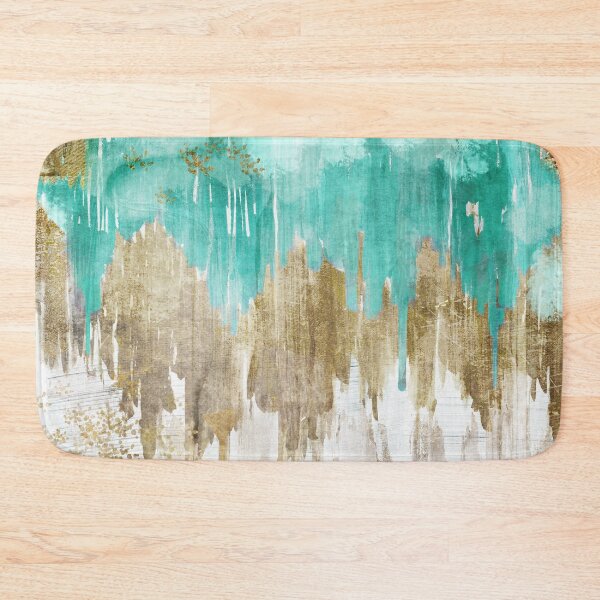 Item preview, Opulence Turquoise Aqua Drippy Ikat designed and sold by Sasha Art Gallery.