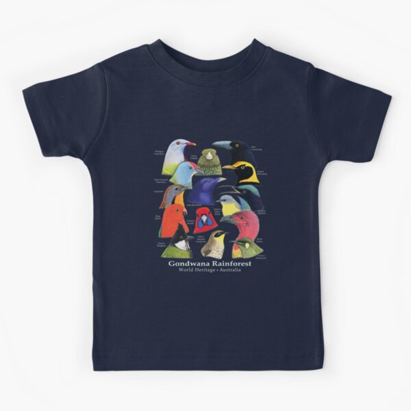 Gondwana Rainforest Birds of Australia - Raising funds for BirdLife Australia Kids T-Shirt