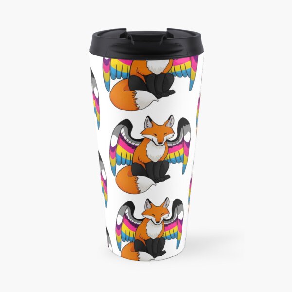 Panromantic Asexual Pride Fox Travel Mug