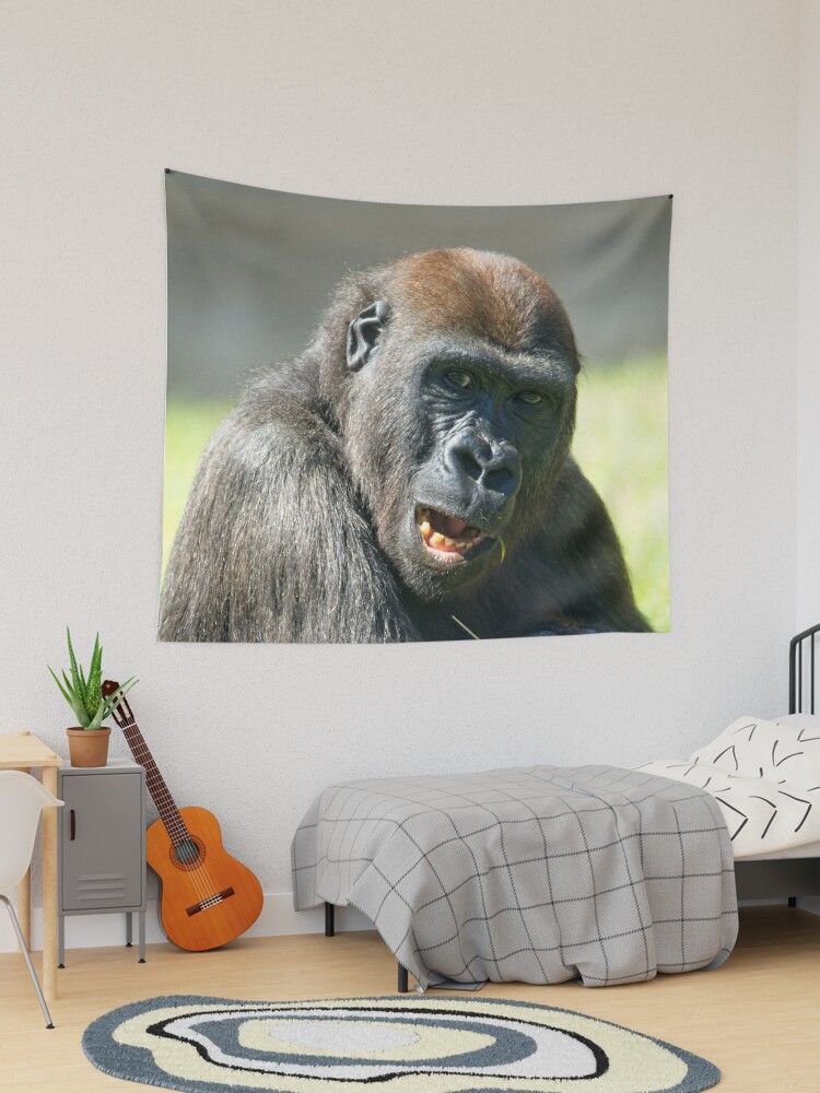 Gorilla Lope's Grin Throw Pillow for Sale by rawshutterbug