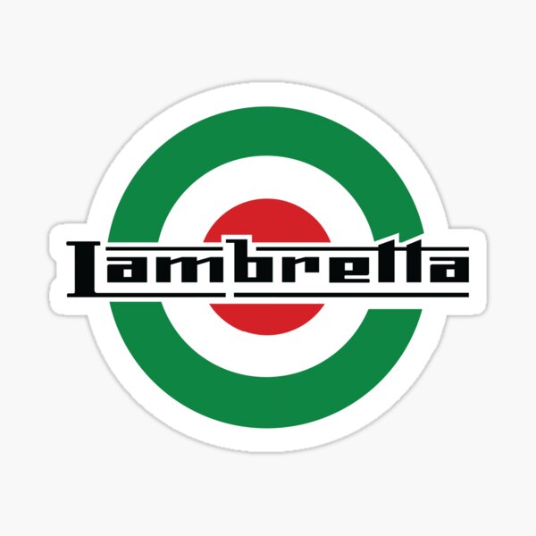 Lambretta Roller decoración pegatinas Design logo negro 100x14 mm 