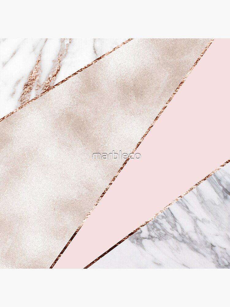 Spliced mixed rose gold marble by marbleco