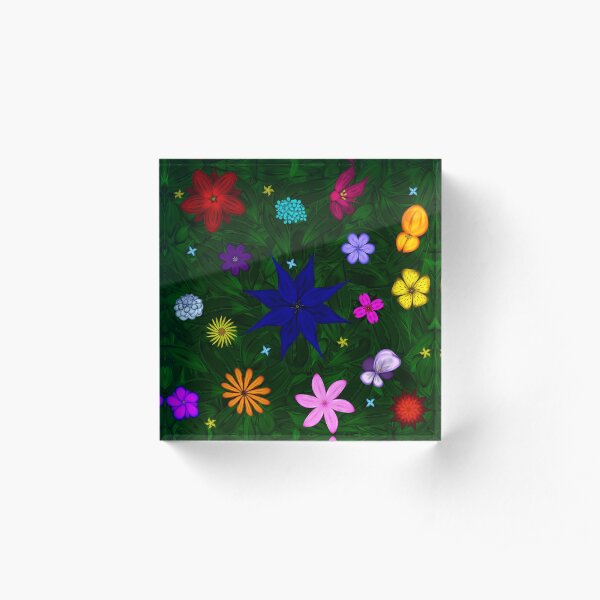 Flying Above the Garden Acrylic Block
