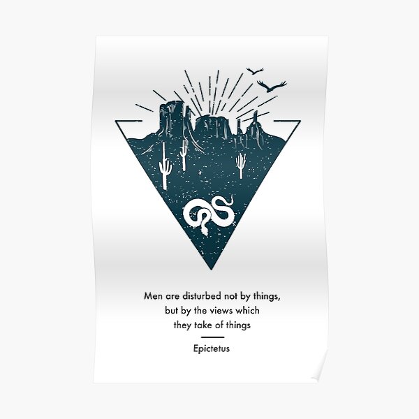 Cita del estoicismo de Epictetus Póster