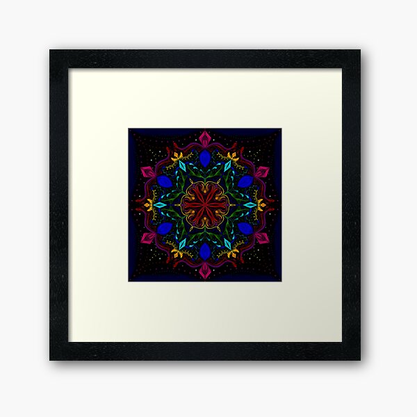 Carnival of Twisted Rainbows Framed Art Print