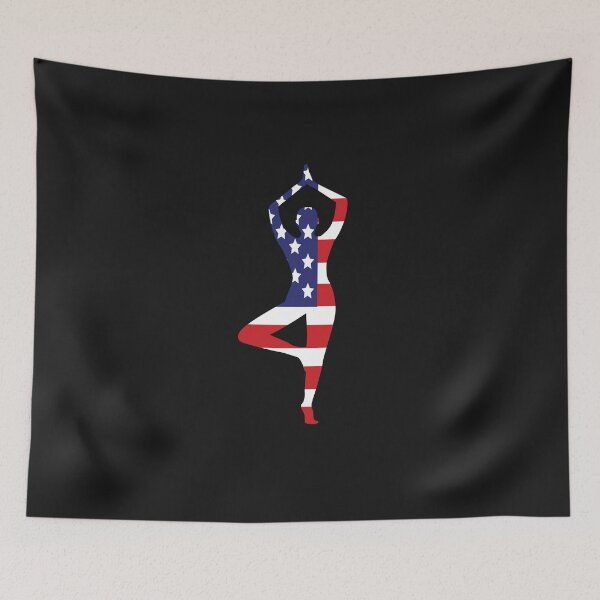 Item preview,  July 4th. Happy American flag Independence Day Yoga gift T-shirt  designed and sold by ViVedX.