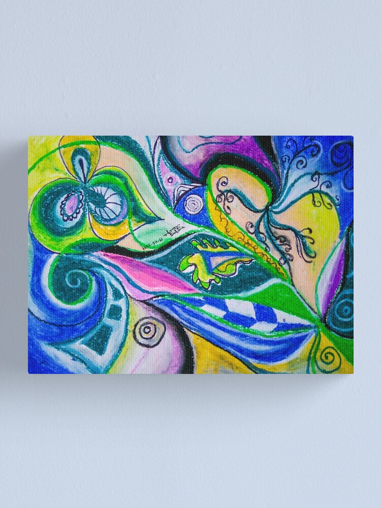 Alternate view of Blue Green Tones Movement Abstract Canvas Print