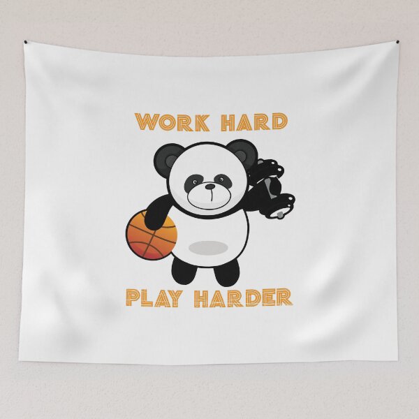 Item preview, Hard work basketball panda tea. designed and sold by Peter Azeez.