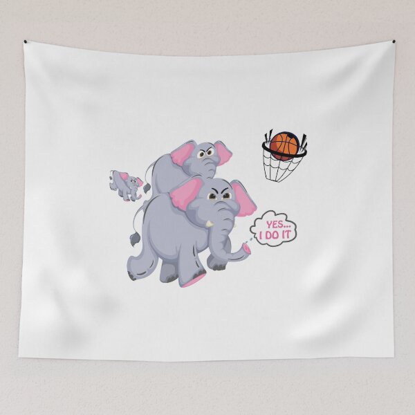 Item preview, Elephants like basketball funny animal tea designed and sold by Peter Azeez.