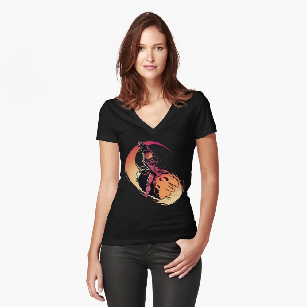 Item preview, Fitted V-Neck T-Shirt designed and sold by Znodden.