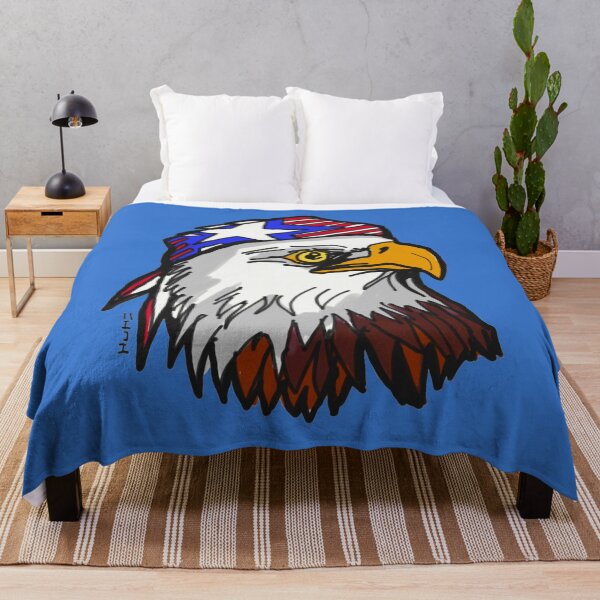 Item preview, American Bald Eagle with USA Bandana Celebrates July 4th Independence Day designed and sold by sketchNkustom.