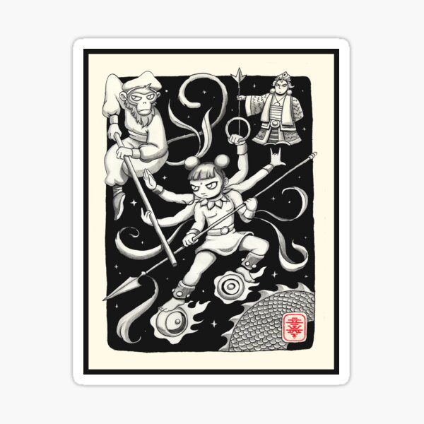 Nezha vs the Monkey King Sticker
