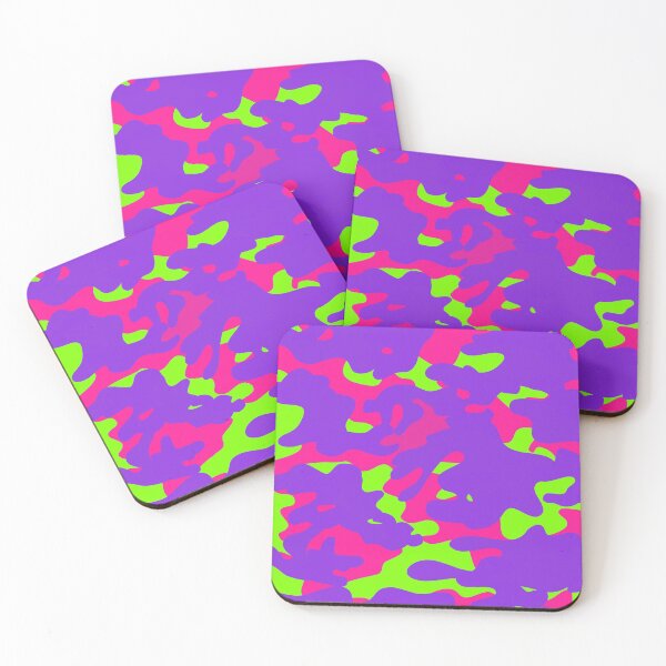 Item preview, Neon Purple Pink and Lime Green Camo Camouflage designed and sold by funnytshirtemp.