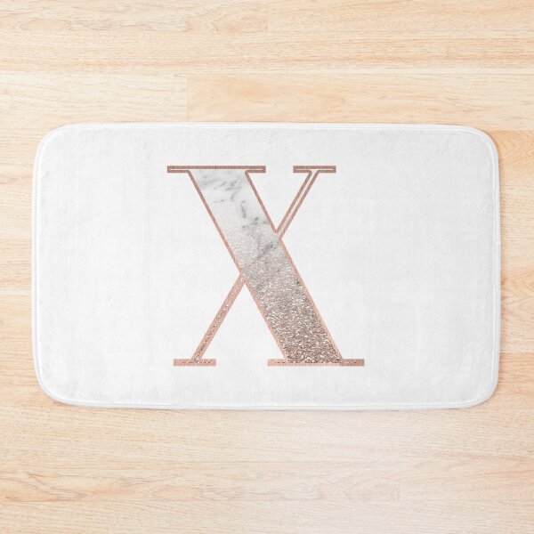 Item preview, Monogram rose gold glitter marble X designed and sold by marbleco.