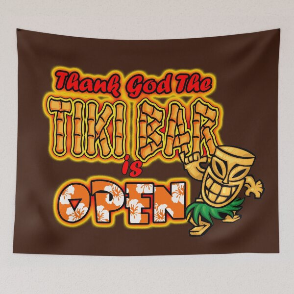 Item preview, The Tiki Bar is Open designed and sold by ZombeeMunkee.