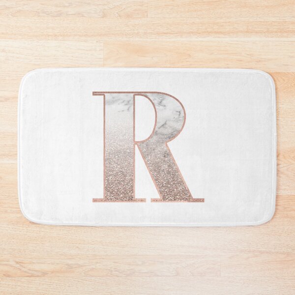 Item preview, Monogram rose gold glitter marble R designed and sold by marbleco.