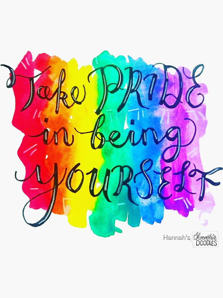 "Take Pride LGBTQ+ Gay Pride design" Sticker for Sale by hansdoodles