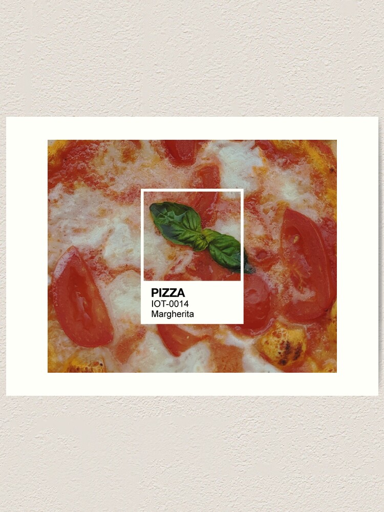 "Pizza Margherita Pantone" Art Print for Sale by itsonlytime Redbubble