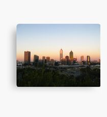Perth City on sunset Canvas Print