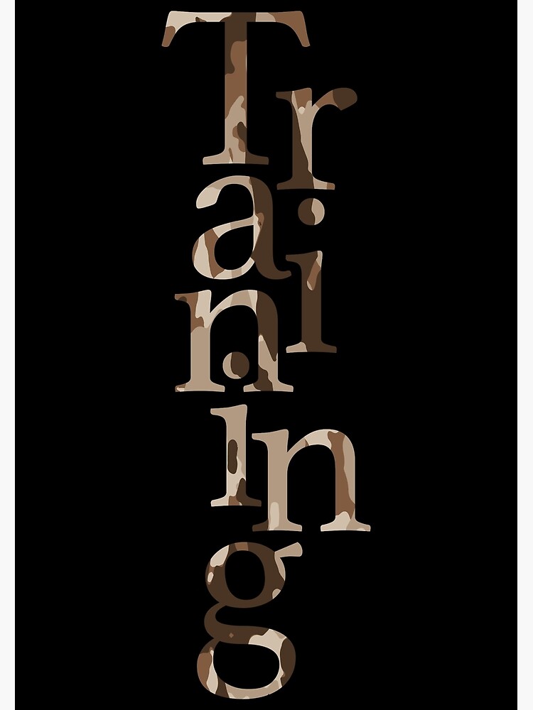 "Training font font design" Poster for Sale by KleinJenny Redbubble