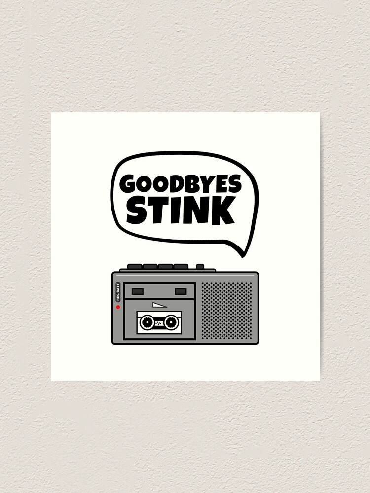 "The Office Michael Scott Tshirt Idea Goodbyes Stink" Art Print for