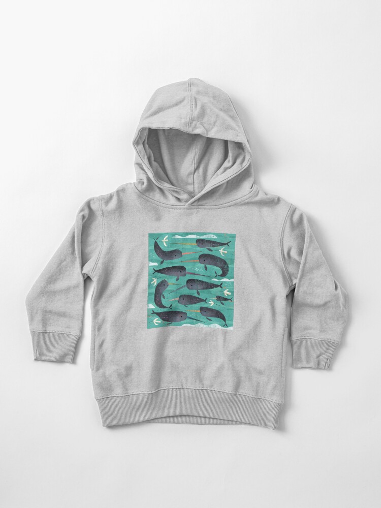 Thumbnail 1 of 5, Toddler Pullover Hoodie, Narwhals and Narbirds designed and sold by Gareth Lucas.