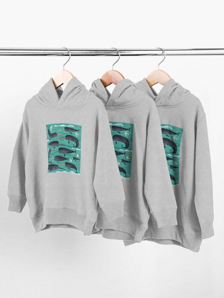 Alternate view of Narwhals and Narbirds Toddler Pullover Hoodie