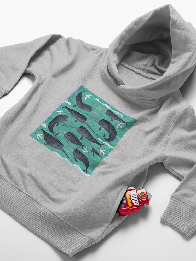 Thumbnail 4 of 5, Toddler Pullover Hoodie, Narwhals and Narbirds designed and sold by gklucas.