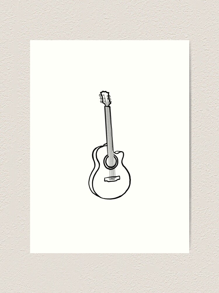 Electric Guitar Outline Vector - Unleash Your Musical Creativity