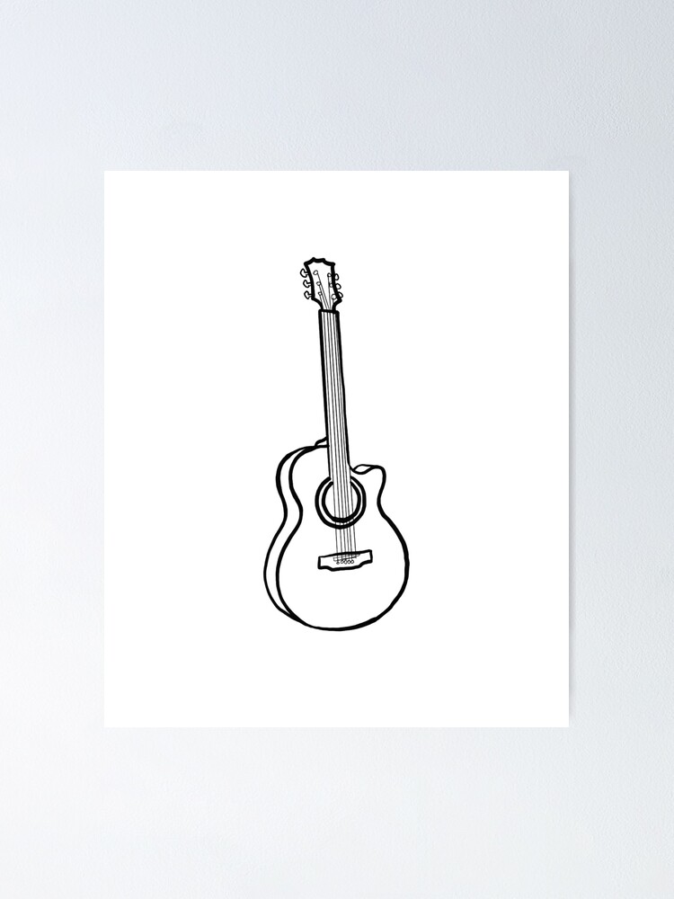 How to Draw an Acoustic Guitar  Really Easy Drawing Tutorial