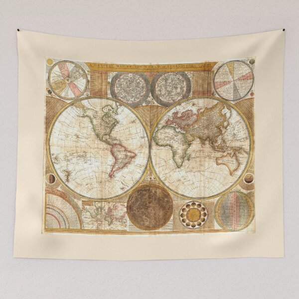 Item preview, Map Of The World designed and sold by FantasySkyArt.