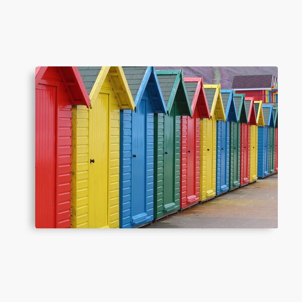 Item preview, Whitby coloured beach huts 2 designed and sold by Julie Bell.