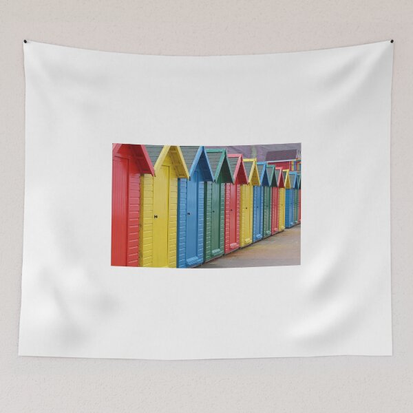Item preview, Whitby coloured beach huts 2 designed and sold by Julie Bell.