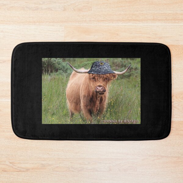 Item preview, Stone Roses Highland cow designed and sold by Julie Bell.