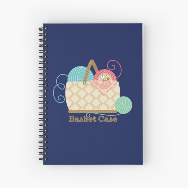 Funny knitting crochet yarn basket case Spiral Notebook