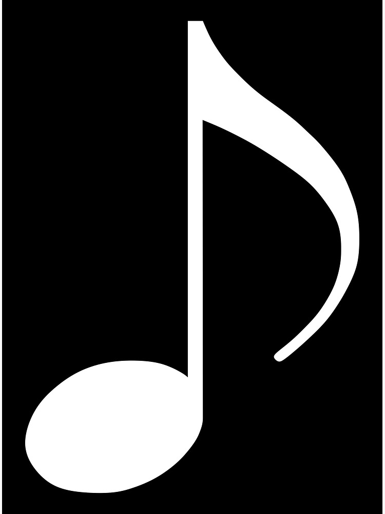 Symbole note de musique en carton couleur blanc