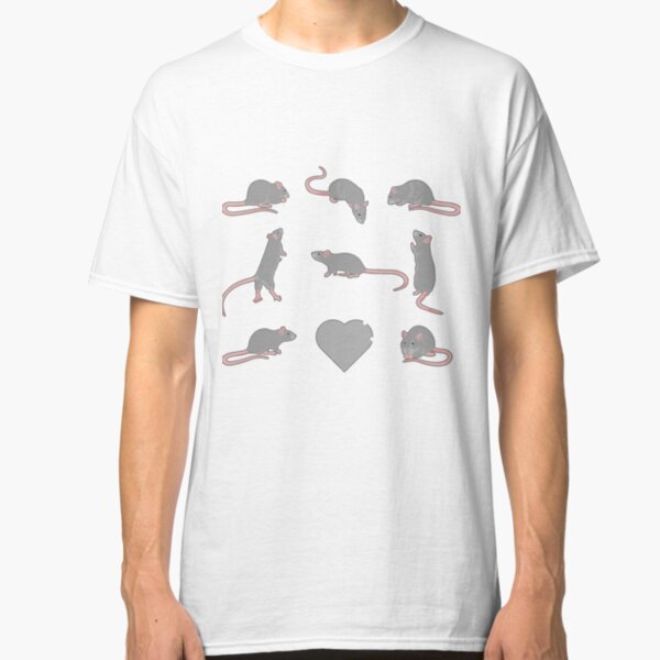 Gray rats in square Classic T-Shirt