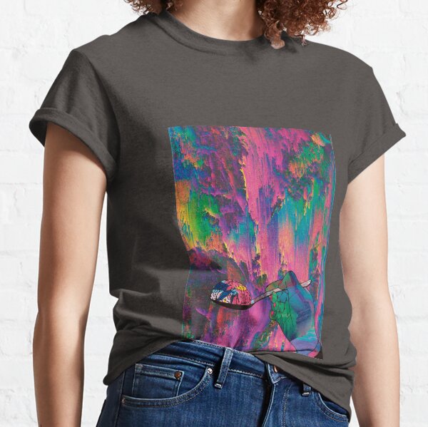 Vista previa del artículo con la obra «Aesthetic Brain», diseñado y vendido por VaporwavePlaza.