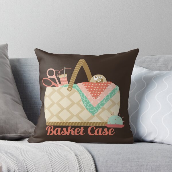 Item preview, Funny seamstress sewing basket case crazy face designed and sold by BigMRanch.