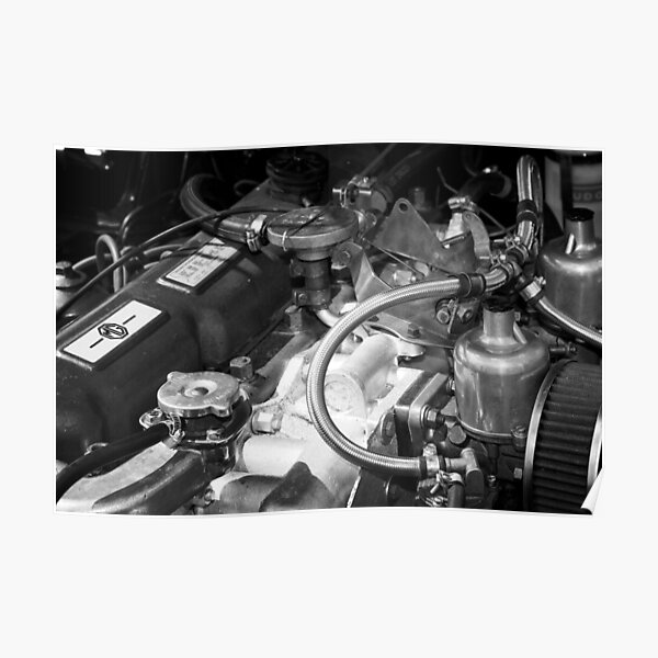 "Classic MG Sports Car Engine" Poster for Sale by robcole Redbubble