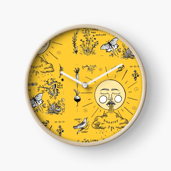 Yellow Nature Clock