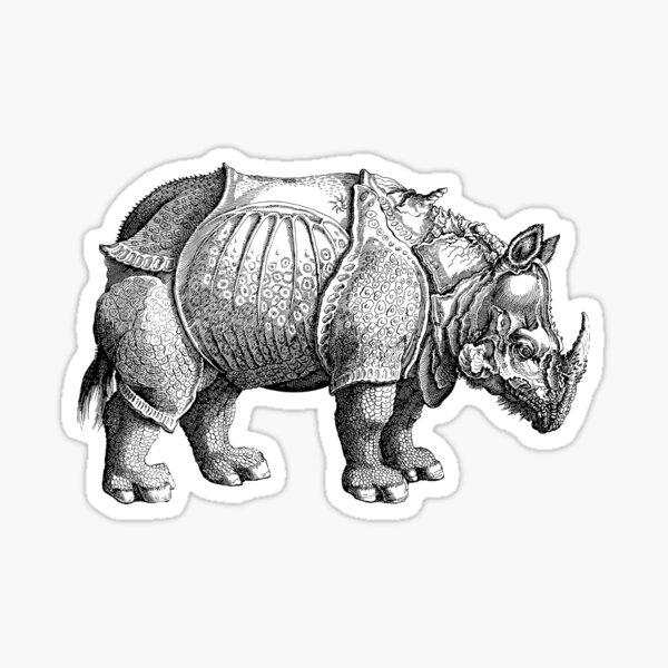 Aperçu de l'œuvre Rhinocéros d'Albrecht Dürer créée et vendue par Dator.